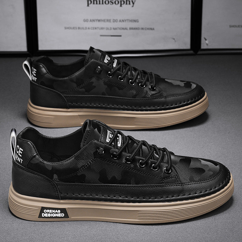 Men's Low-Top Slip-On Sneakers with Injection-Moulded Sole