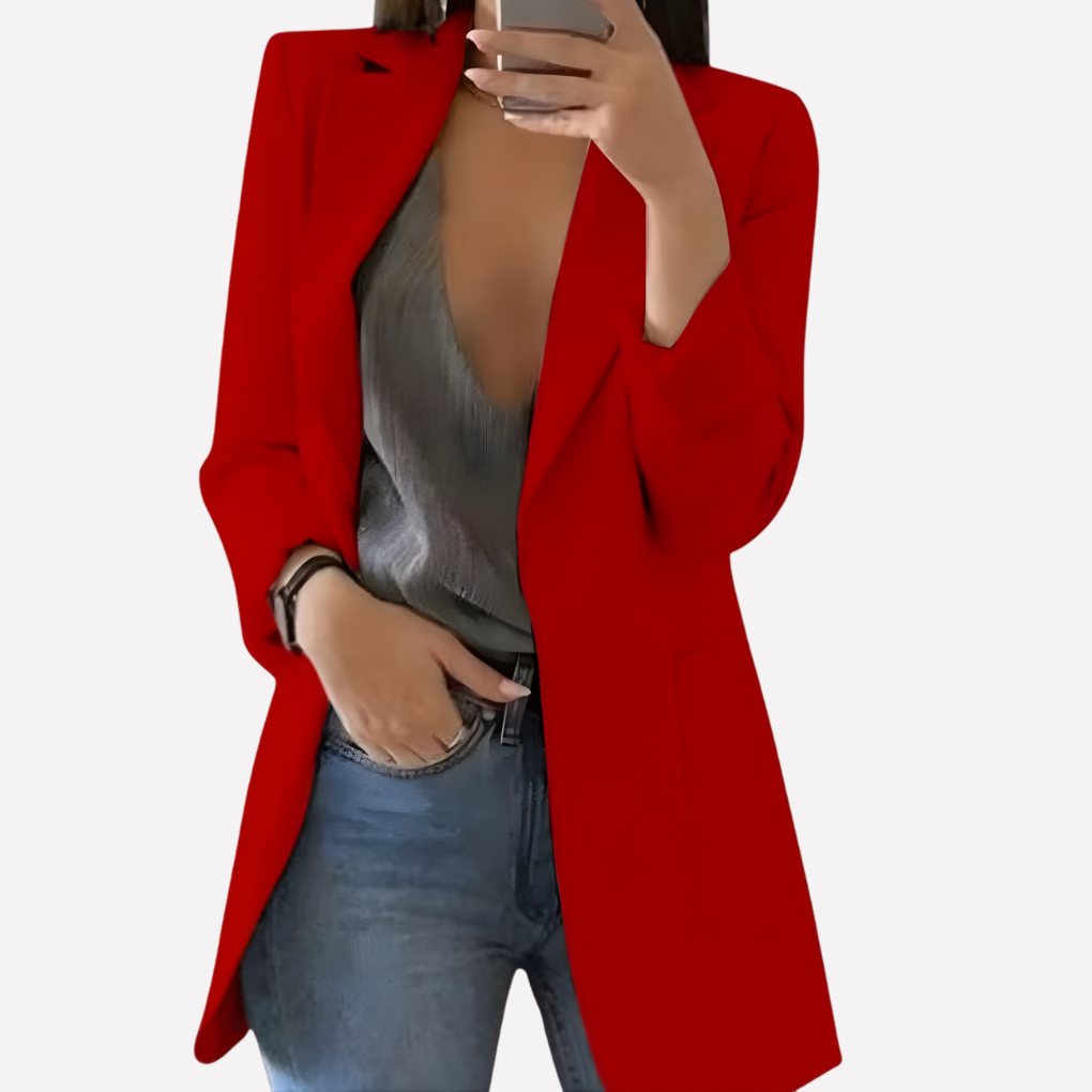 Women’s Front Pocket Blazer – Structured Everyday Layer