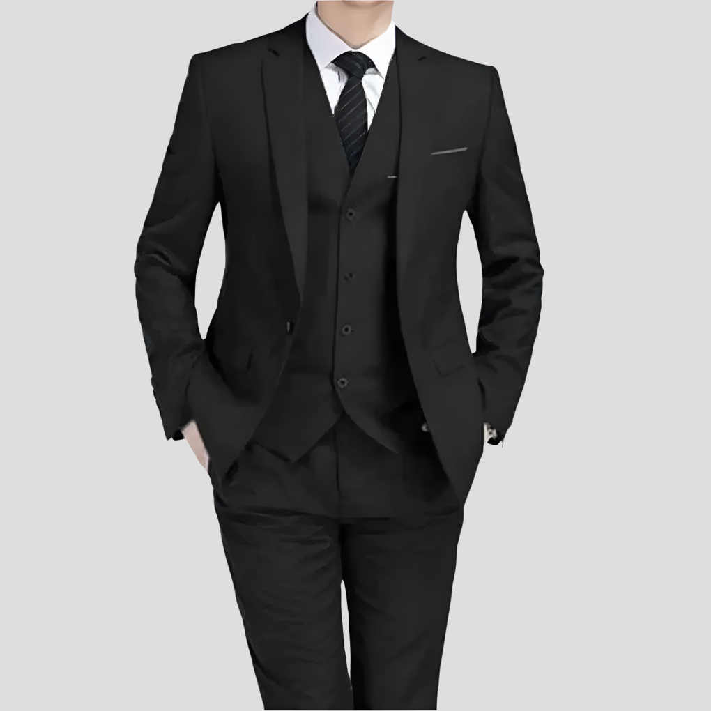 Men’s Black Three Piece Suit
