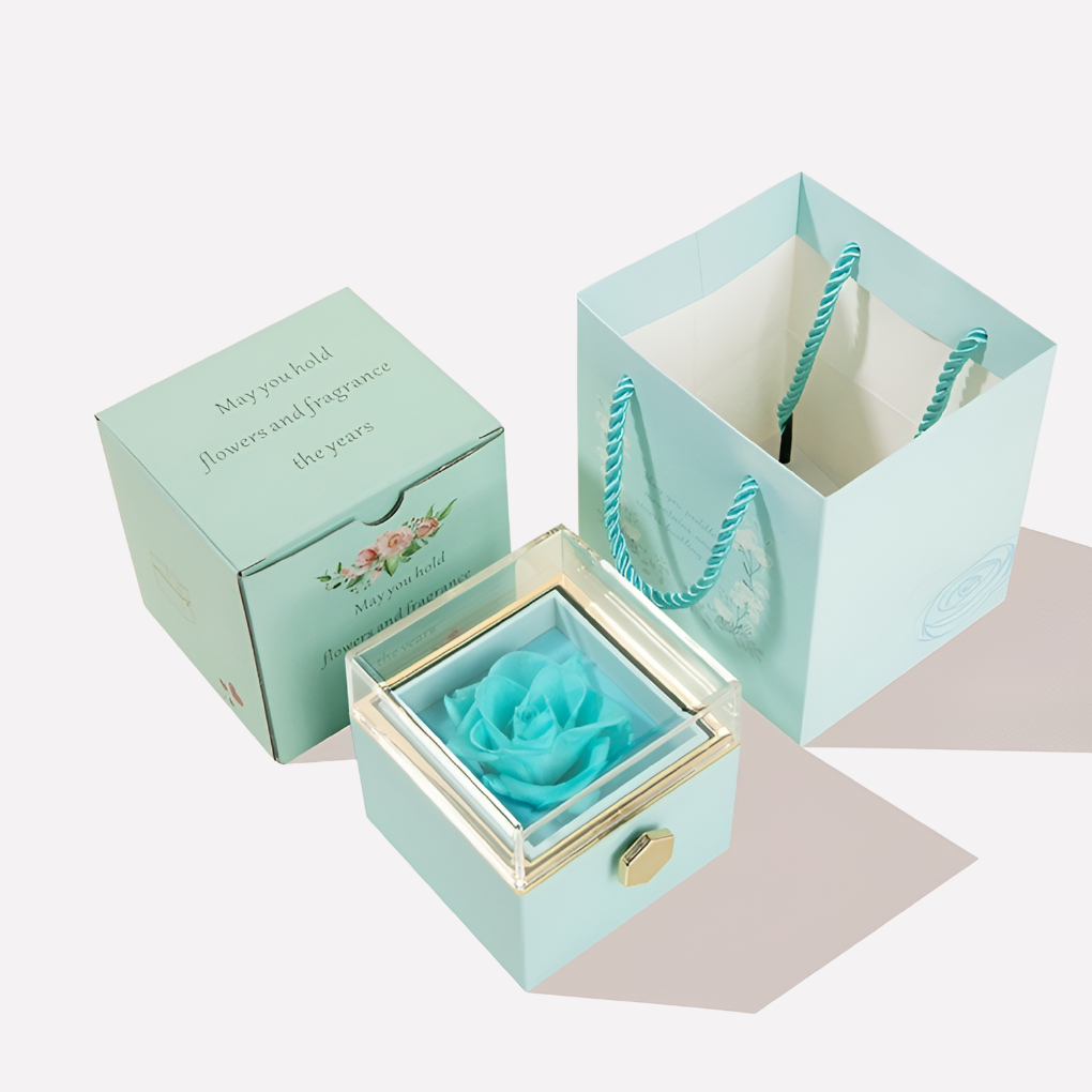 Eternal Rose With Custom Engraved Necklace