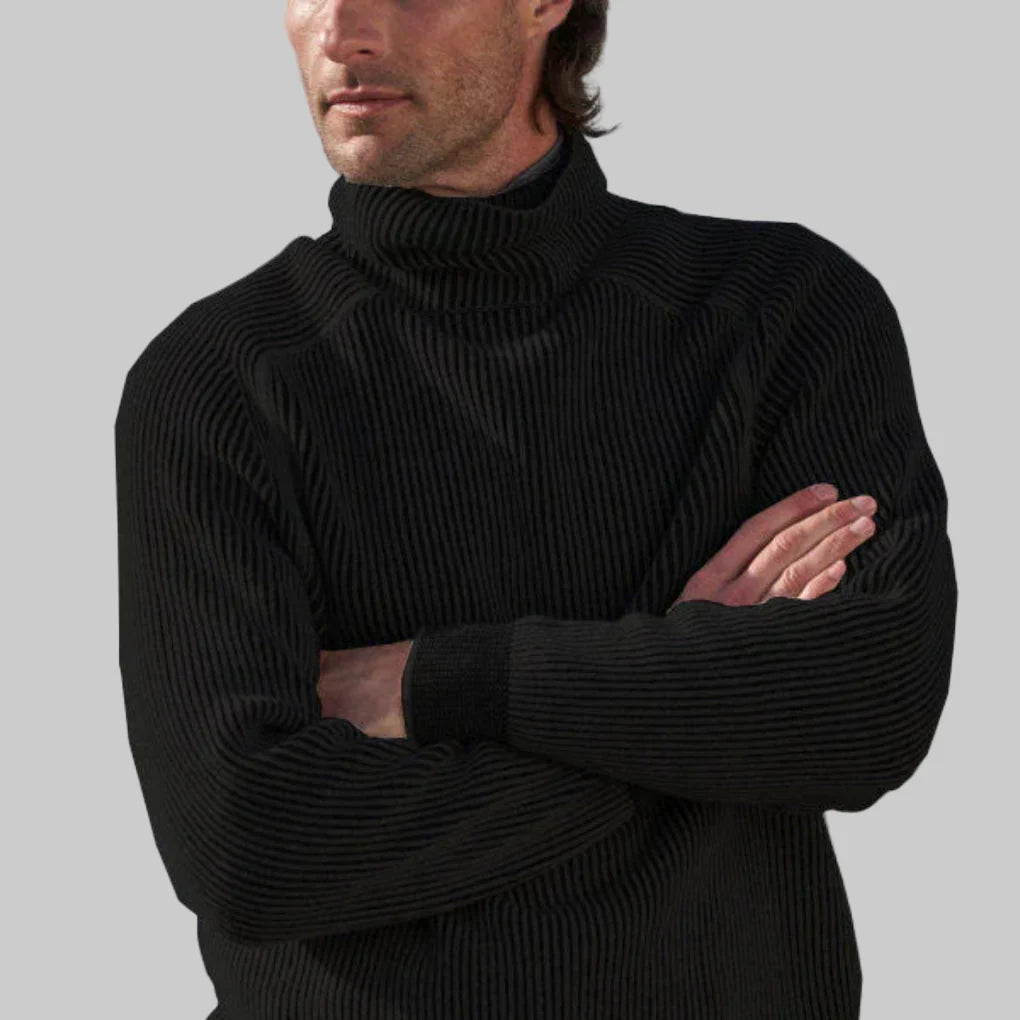 Men’s Turtleneck Sweater Elegant Plain Colour Knit