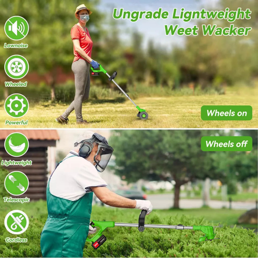 Adjustable 24V Cordless Grass Trimmer for Easy Lawn Care