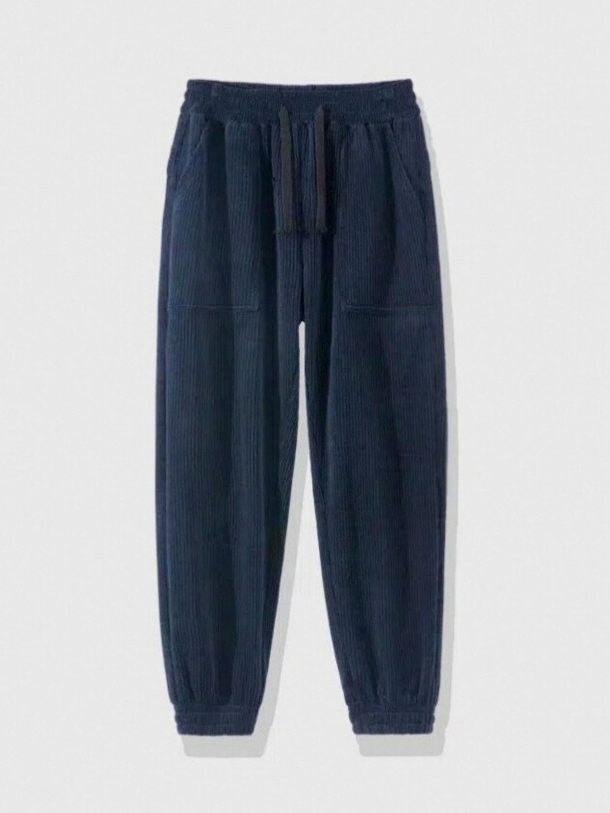 Men's Straight-Leg Corduroy Trousers, 9 Inch, Anti-Wrinkle, Fitted, Mid Rise with Long Legs