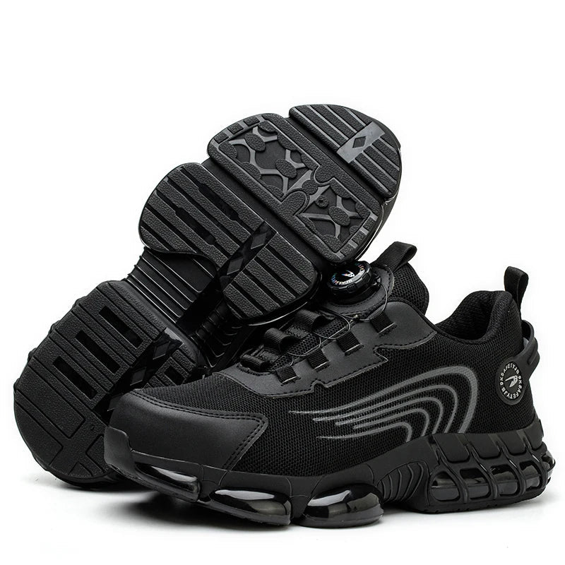 Men's Cushioned Lace-Up Work Shoes