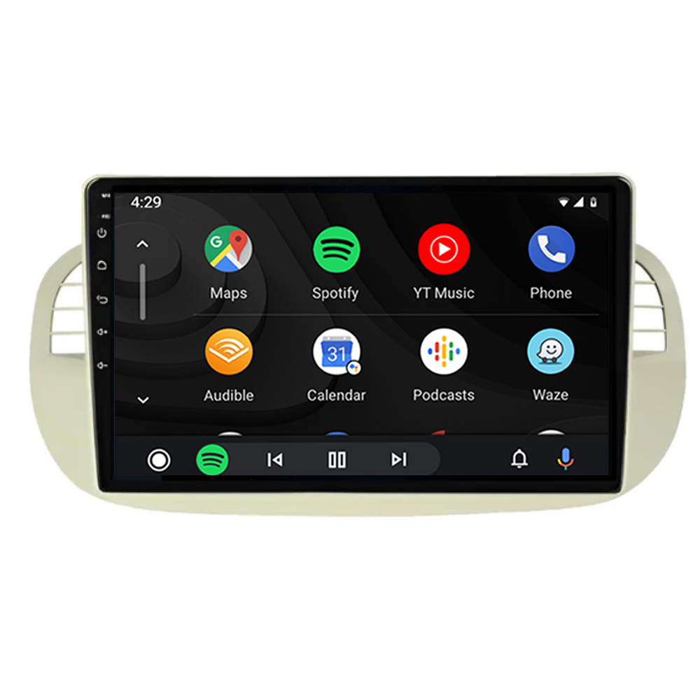 Fiat 500 | CarPlay & Android Auto | 2007-2015 | 9 inch | Plug & Play