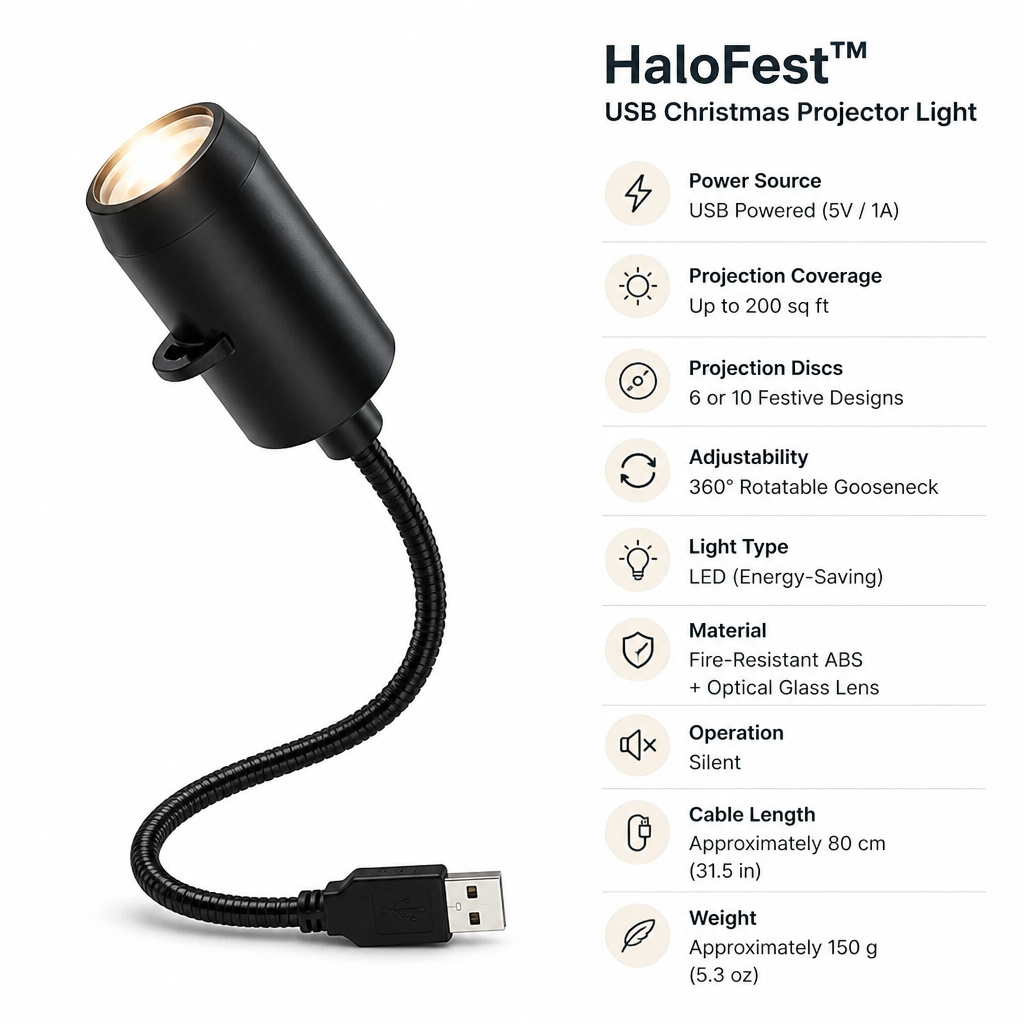Holiday Light Projector – Instant Festive Scenes in Any Room