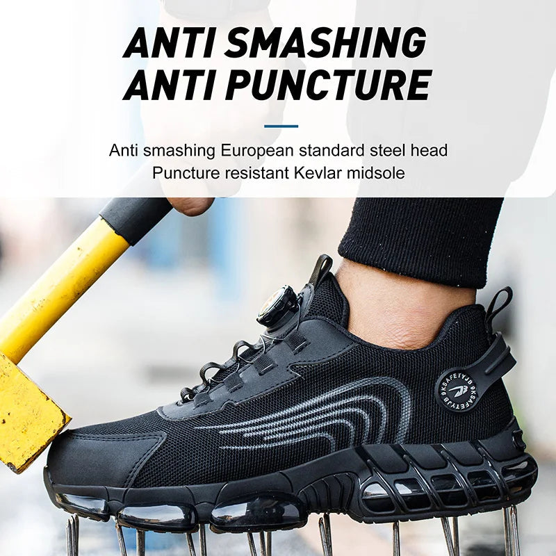 Men's Cushioned Lace-Up Work Shoes