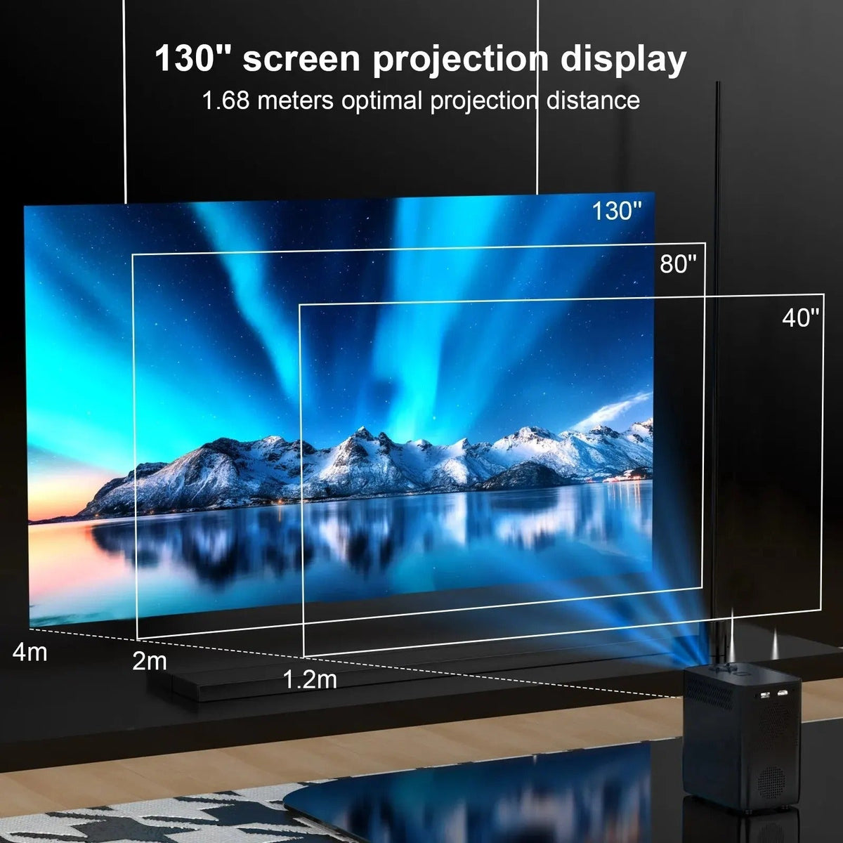 4K Ultra HD Android Projector – WiFi Streaming Enabled