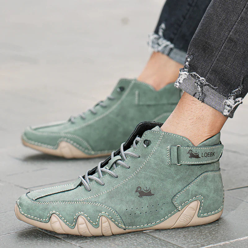 Comfortable Leather Walking Shoes with Arch Support