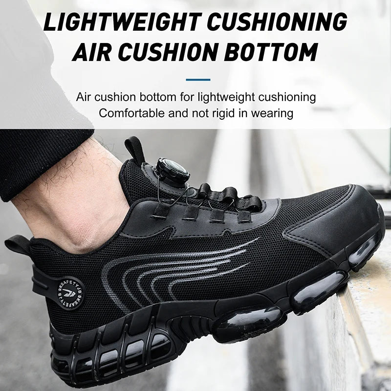 Men's Cushioned Lace-Up Work Shoes