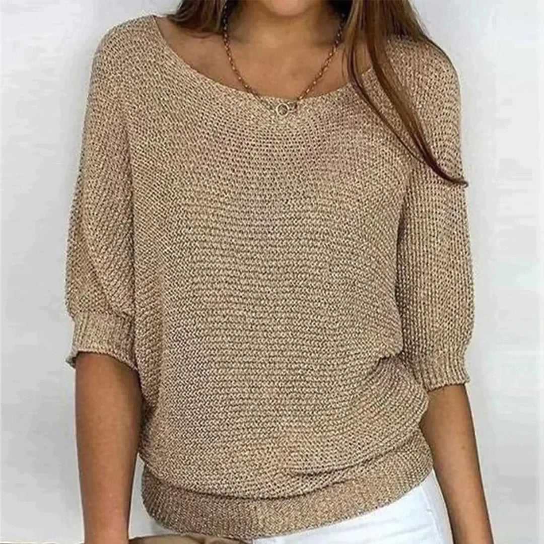 Solid comfortable Women's Oversize Sweater Cozy Simplicity for Effortless Everyday Style
