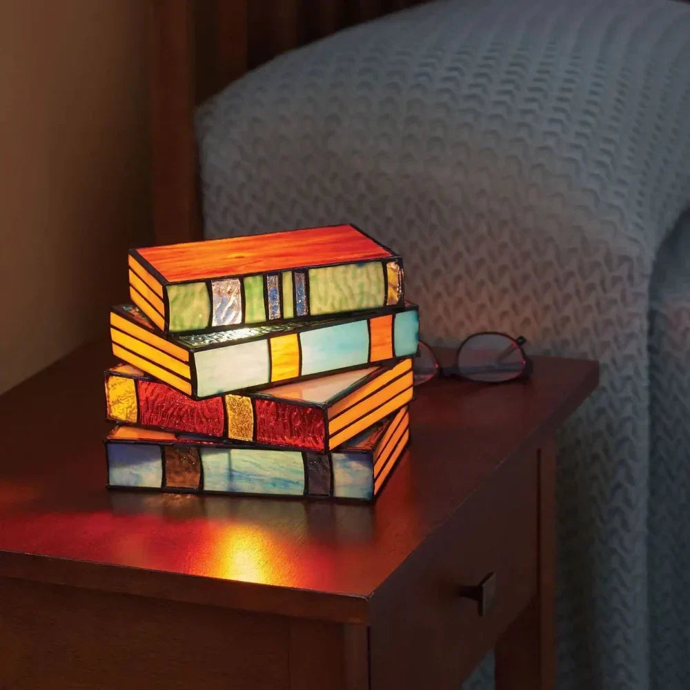 Stacked Book LED Table Lamp Soft Decorative Light for Living Spaces