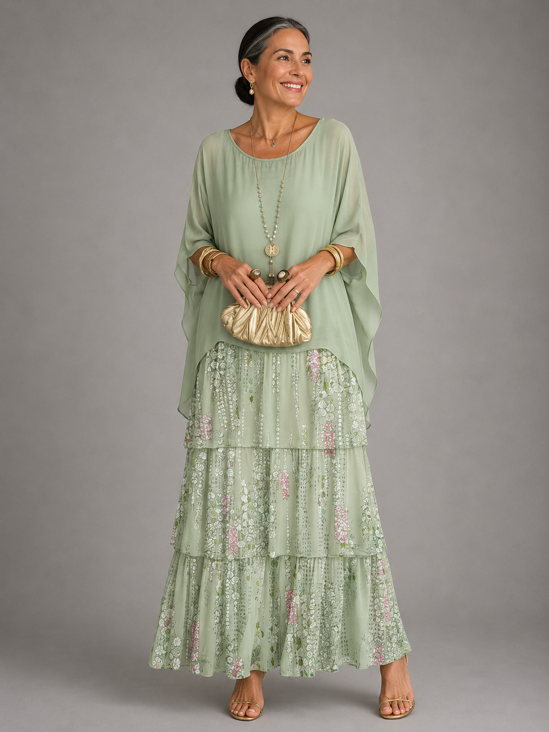 Elegant, flowing maxi dress
