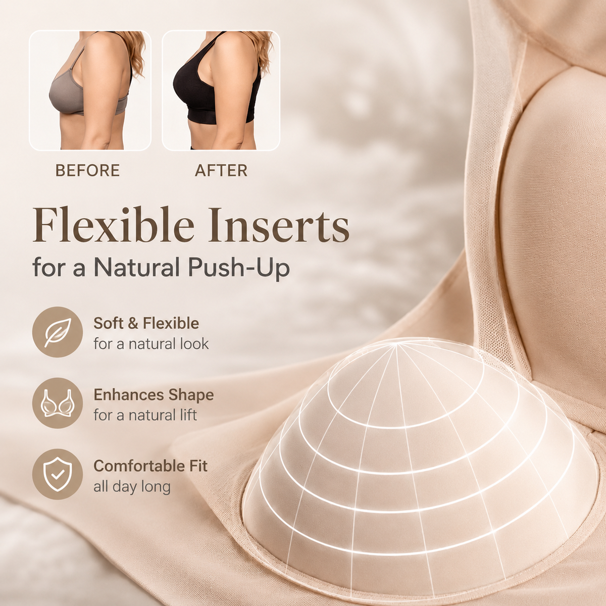 Women's Wire-Free Seamless Support Bra