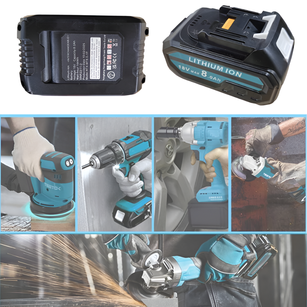 2 × 8.0Ah 18 V Replacement Batteries + Charger