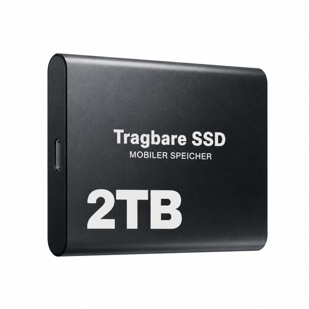 2 TB external SSD with USB-C and high speed