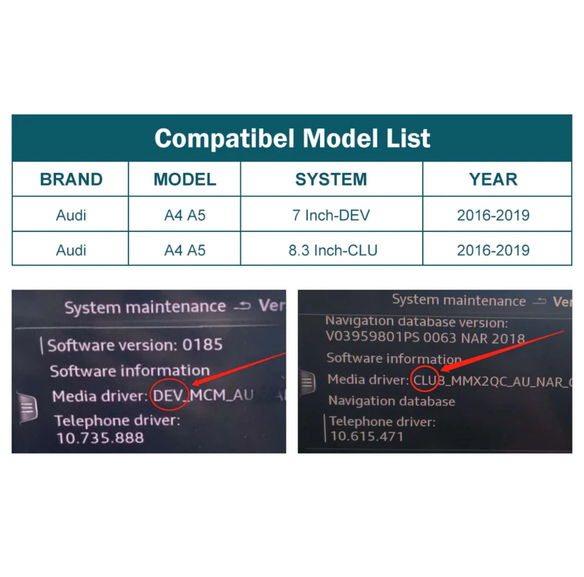 CarPlay & Android Auto | Audi Module 2013 to 2018 | Wireless