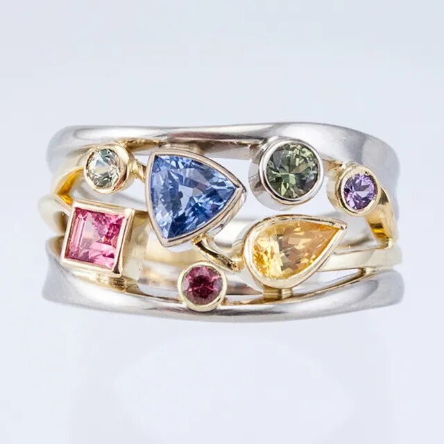 Classic Cubic Zirconia Ring with Refined Play of Colour
