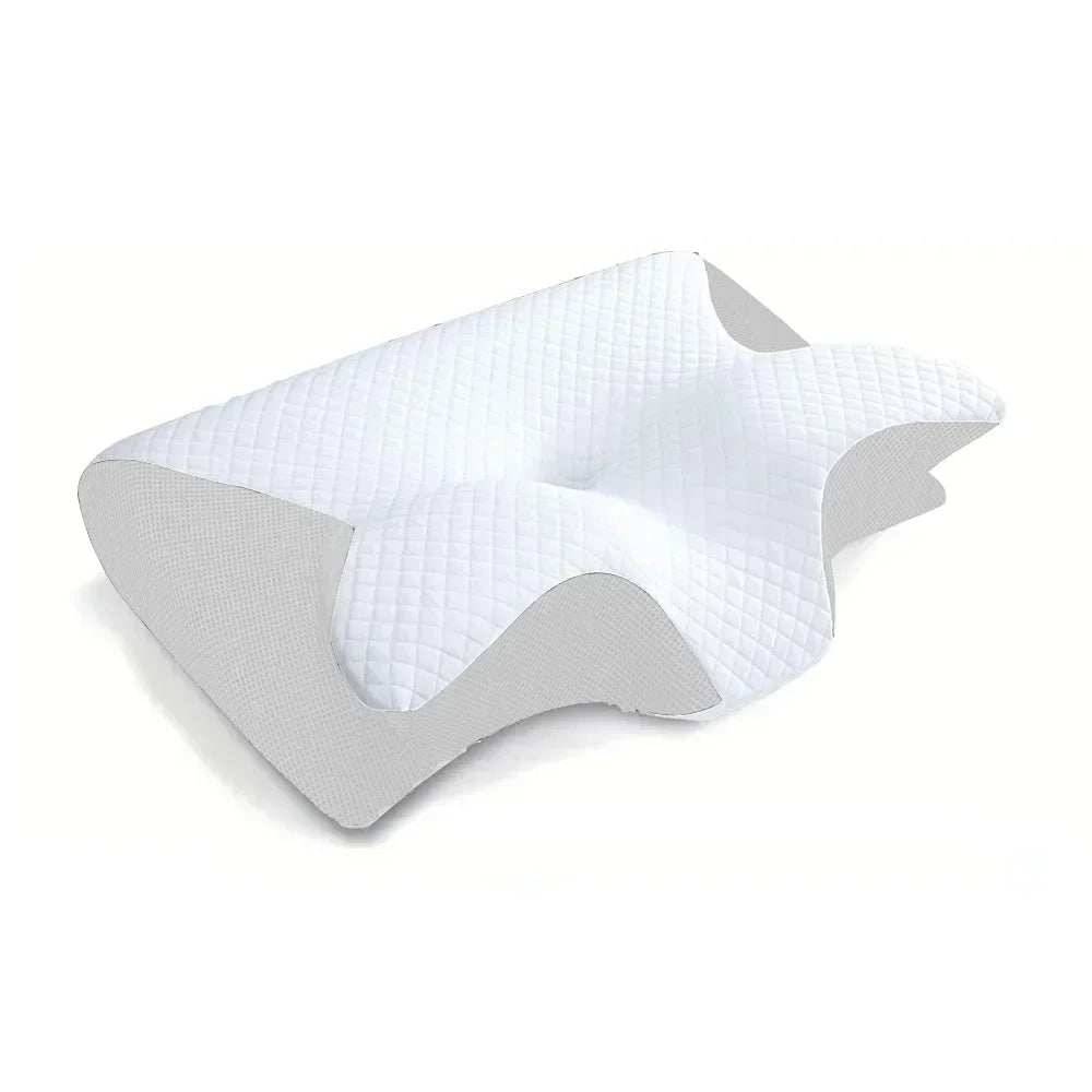 2-in-1 Viscoelastic Neck Support Pillow with Ergonomic Contour Design – RestAlign