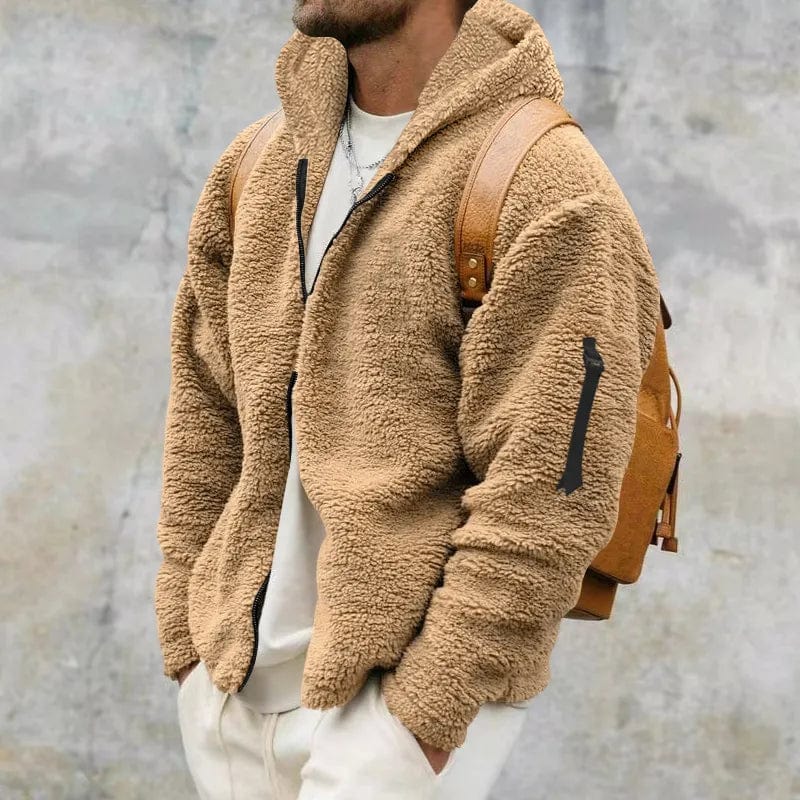 Men's Winter Fleece Jacket with Hood