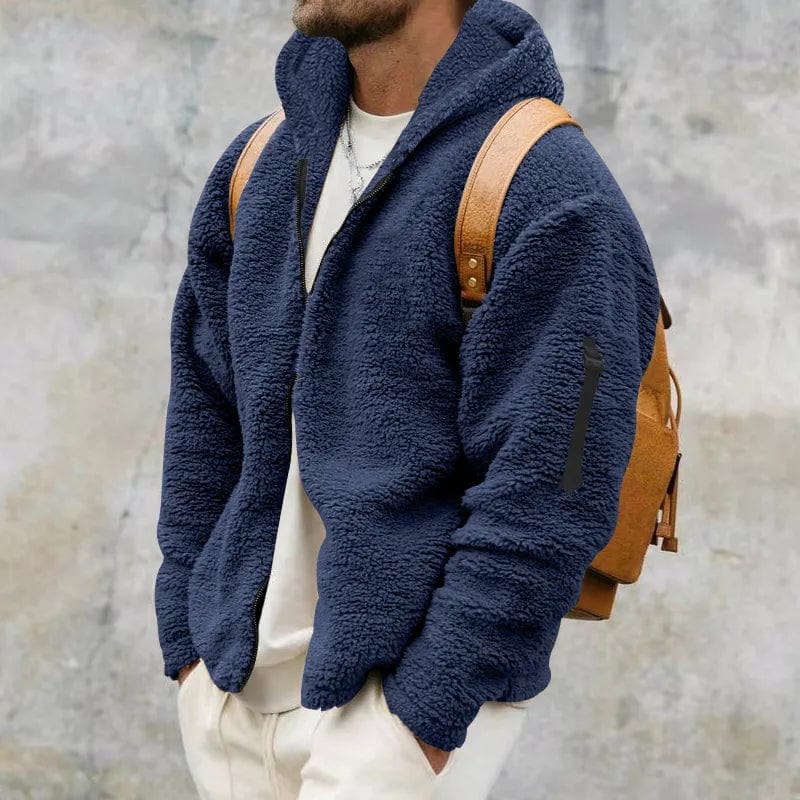 Men's Winter Fleece Jacket with Hood