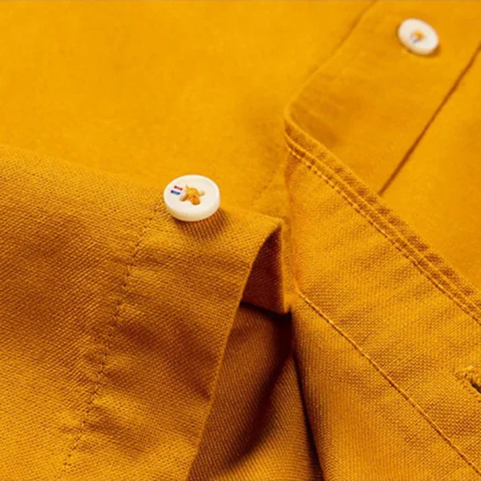 Classic Long-Sleeve Button Collar Shirt