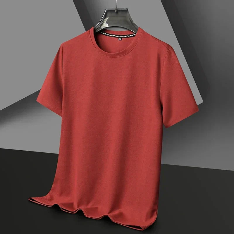 Men's Crew-Neck T-Shirt, Waffle Texture and Mesh