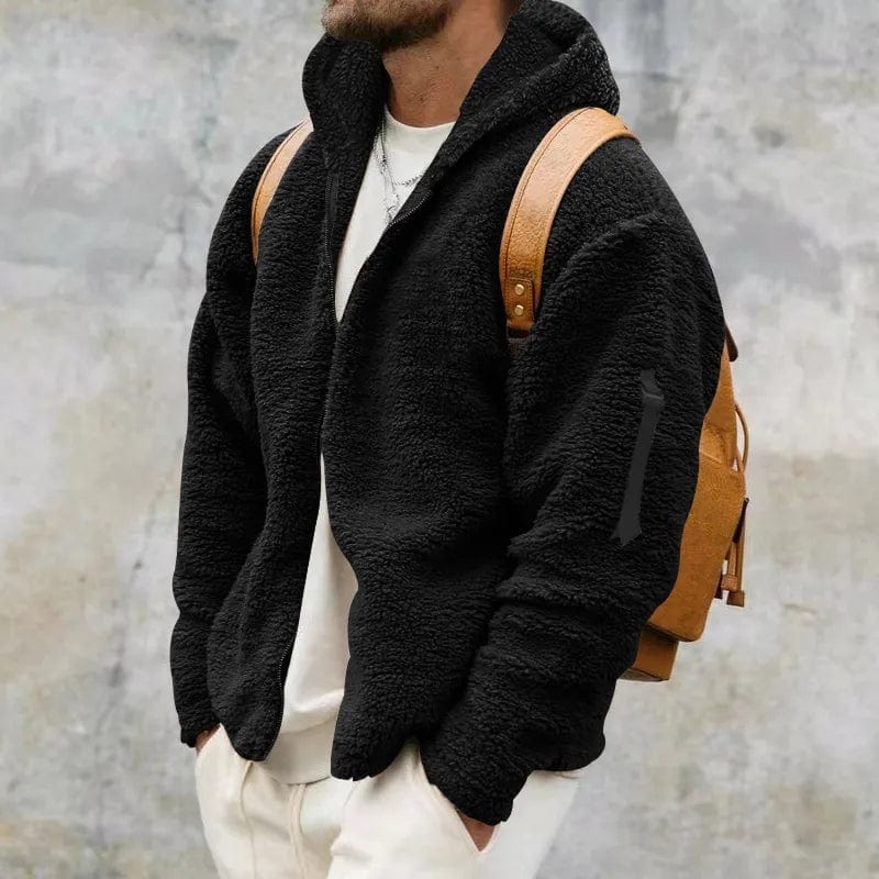 Men's Winter Fleece Jacket with Hood