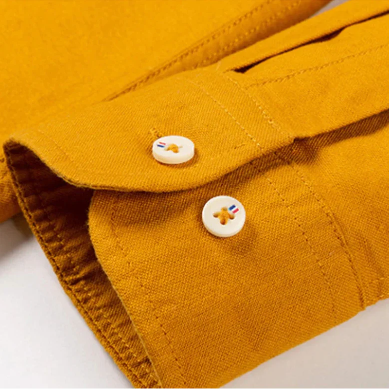 Classic Long-Sleeve Button Collar Shirt