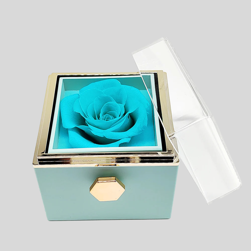 Eternal Rose With Custom Engraved Necklace