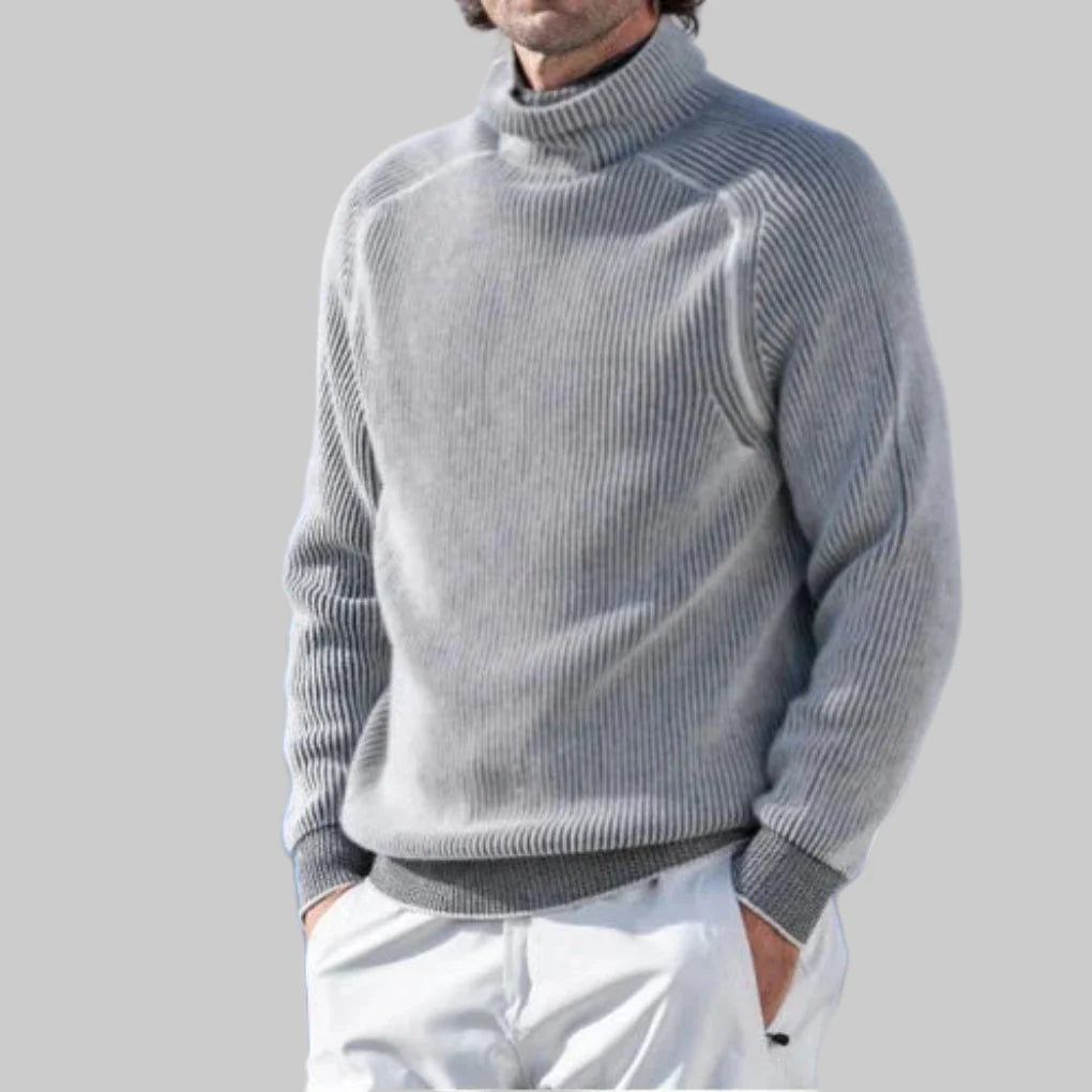 Men’s Turtleneck Sweater Elegant Plain Colour Knit