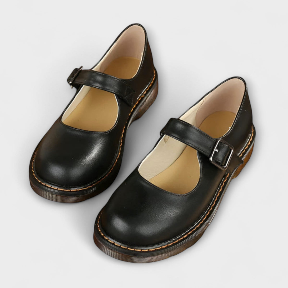 Elegant Mary Jane Shoes with Adjustable Buckle Strap