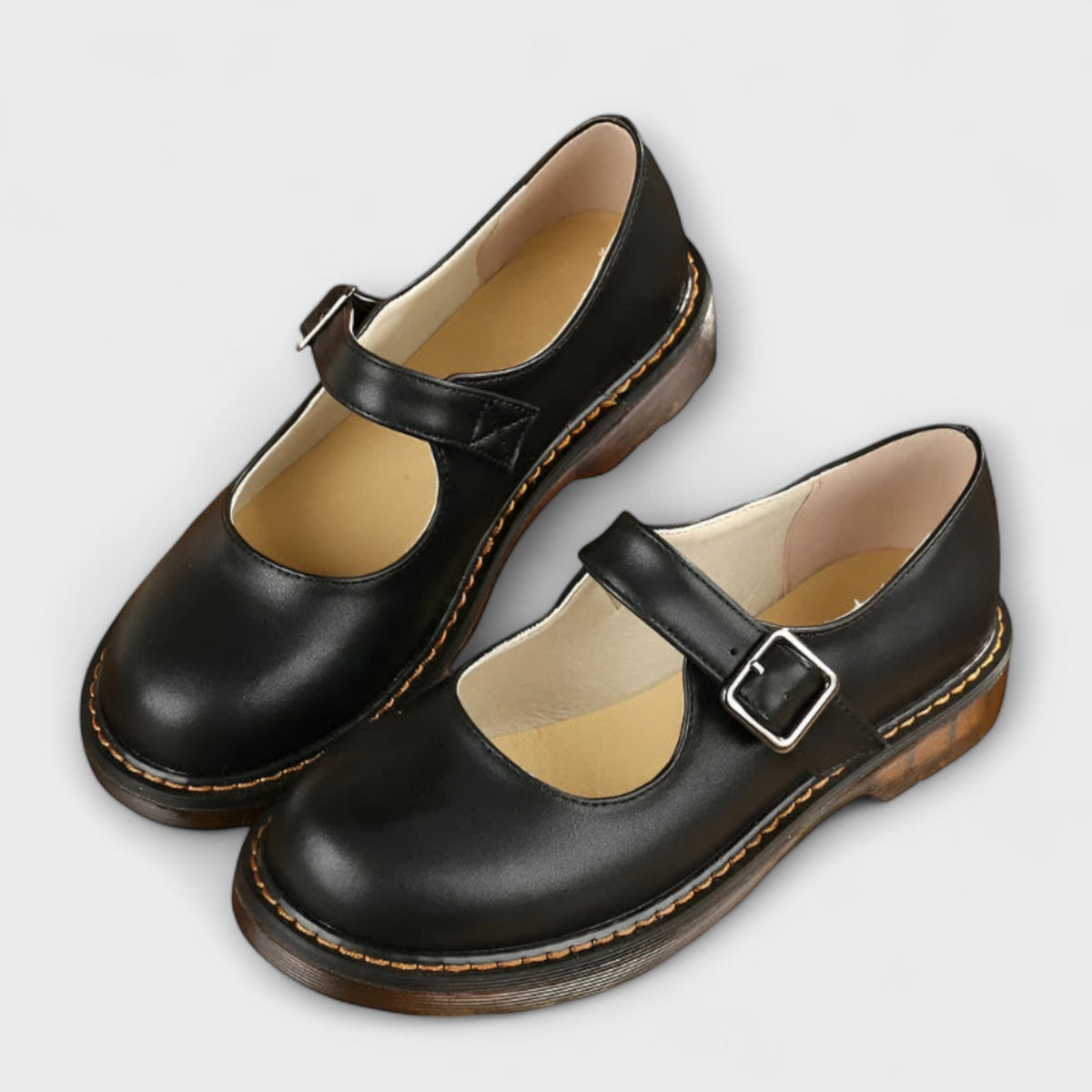 Elegant Mary Jane Shoes with Adjustable Buckle Strap