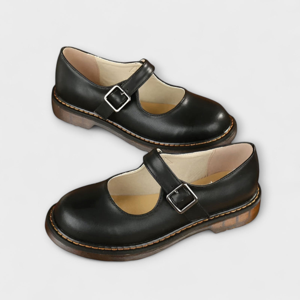 Elegant Mary Jane Shoes with Adjustable Buckle Strap