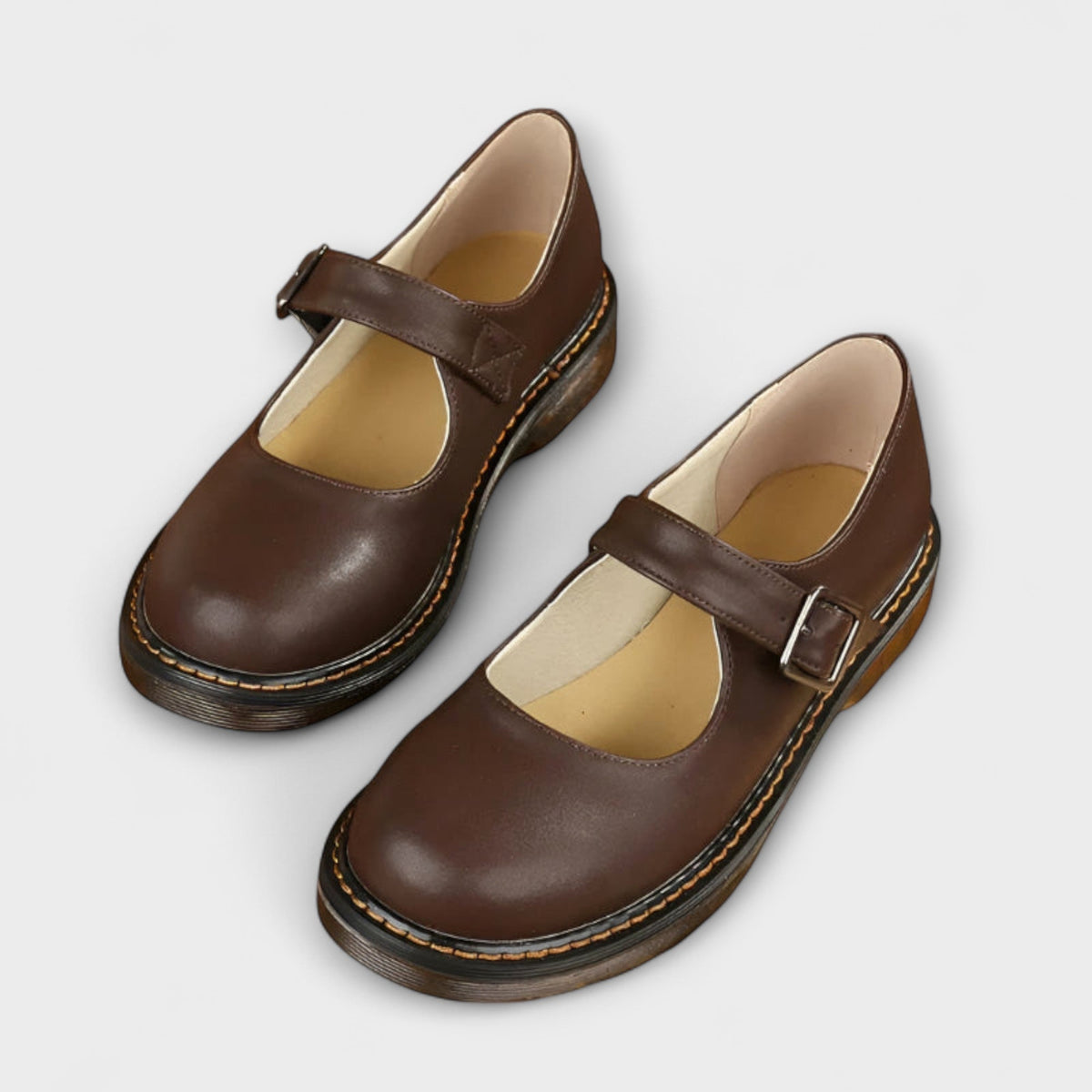 Elegant Mary Jane Shoes with Adjustable Buckle Strap