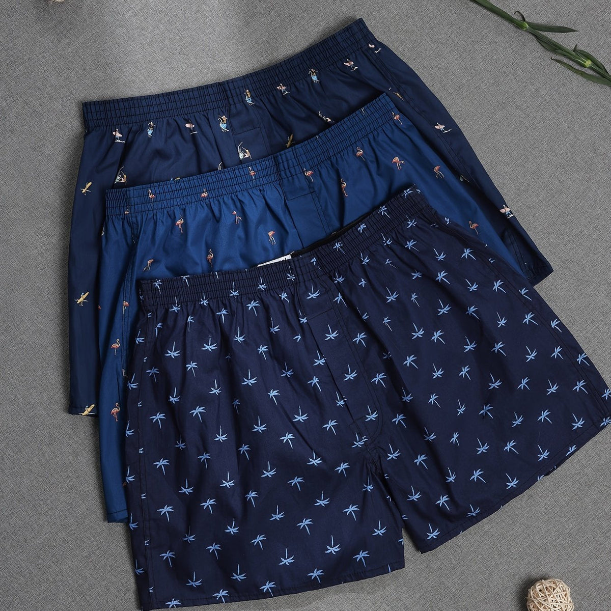 Set of 3 Men's Boxers made of Cotton