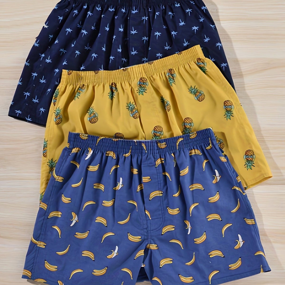 Set of 3 Men's Boxers made of Cotton