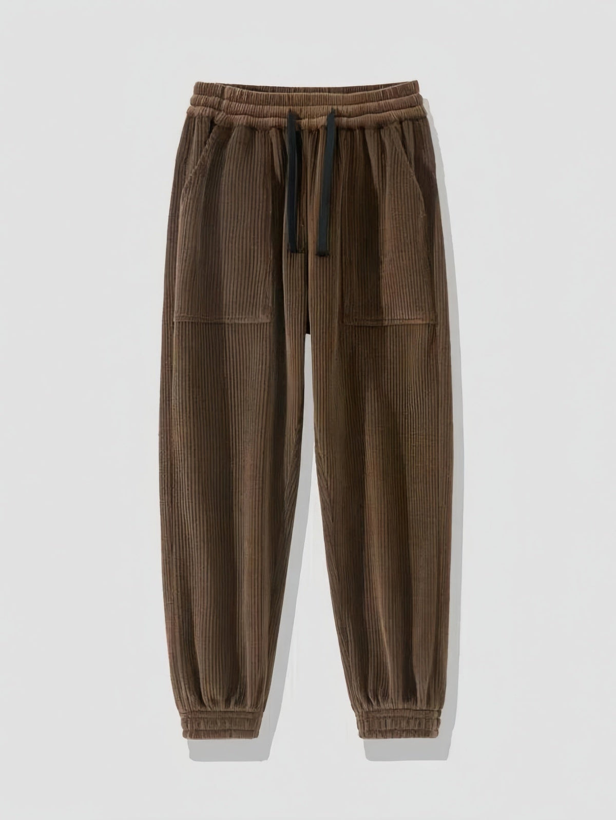Men's Straight-Leg Corduroy Trousers, 9 Inch, Anti-Wrinkle, Fitted, Mid Rise with Long Legs
