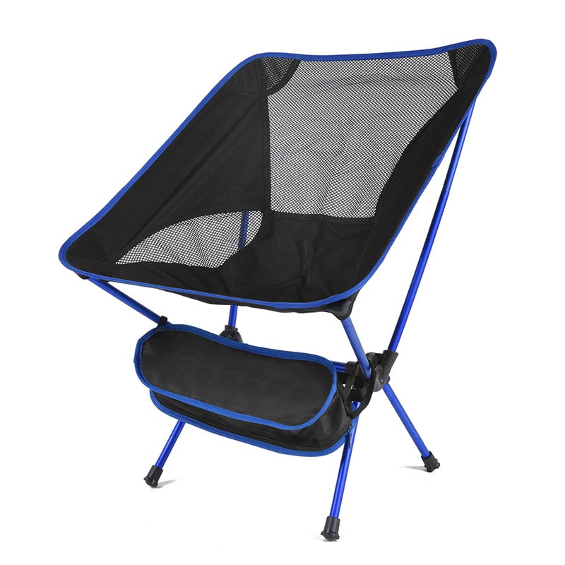 Camping Chair Folding Outdoor with Aluminium Frame and Breathable Mesh Portable Beach Lounge Seat