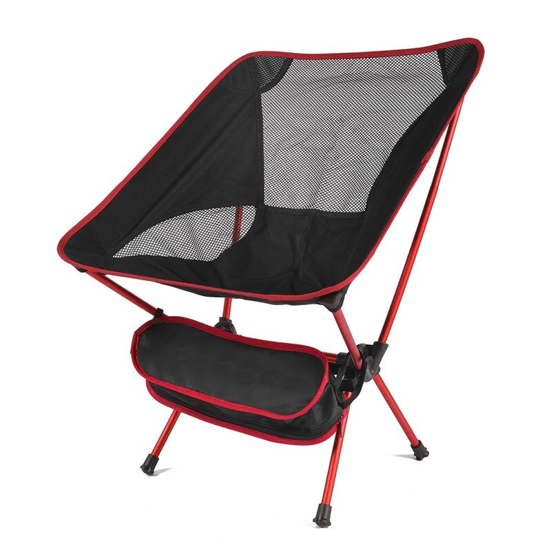 Camping Chair Folding Outdoor with Aluminium Frame and Breathable Mesh Portable Beach Lounge Seat