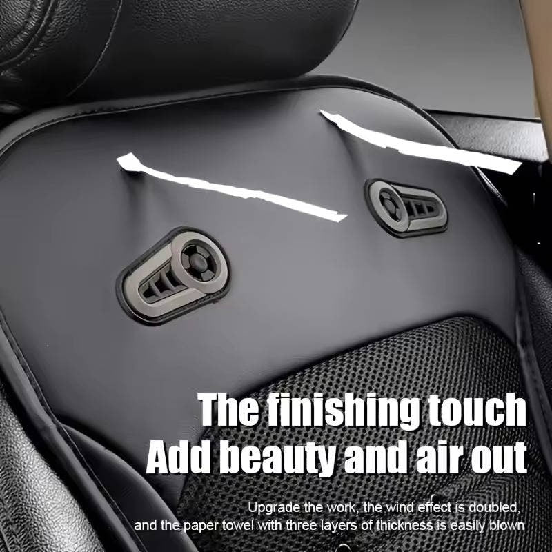 Cooling Car Seat Cushion with Ventilated Mesh and Integrated Fans