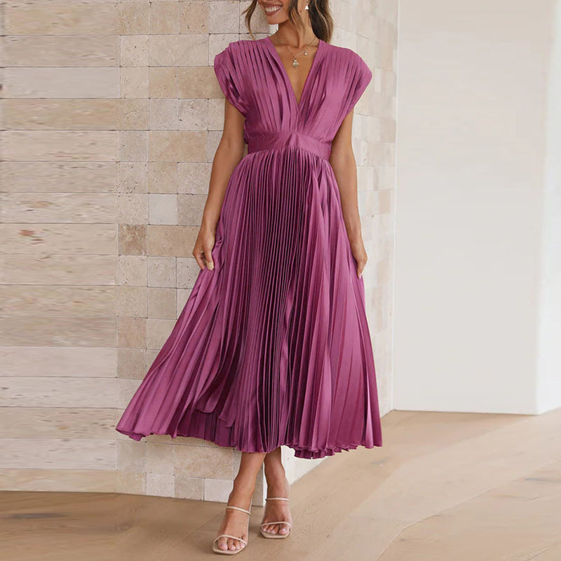 Casimir – Women's Elegant V-Neck Dress | Sleeveless