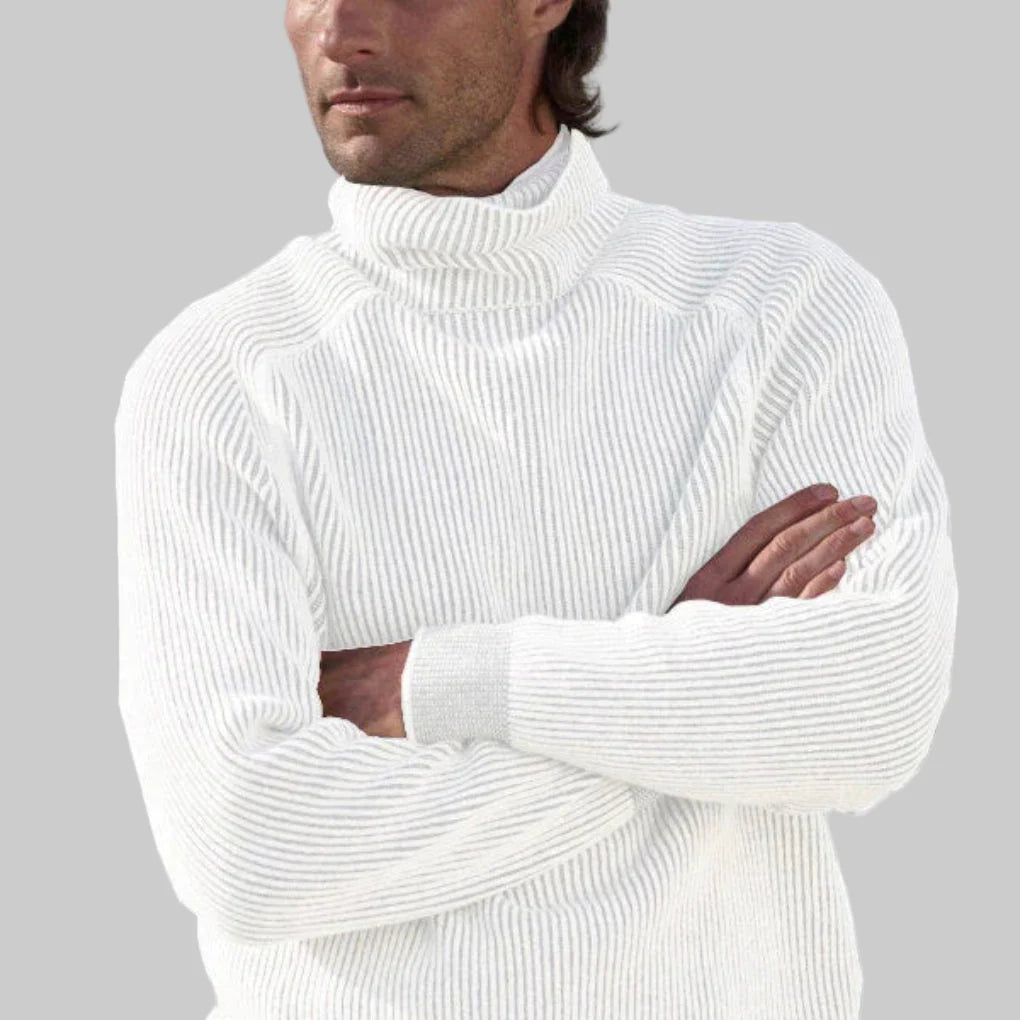 Men’s Turtleneck Sweater Elegant Plain Colour Knit