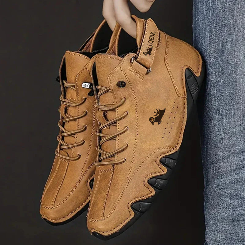 Comfortable Leather Walking Shoes with Arch Support