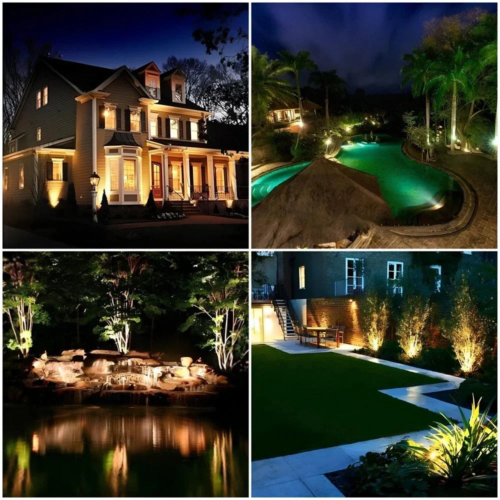 Outdoor Solar LED Garden Light Adjustable Waterproof Spotlight