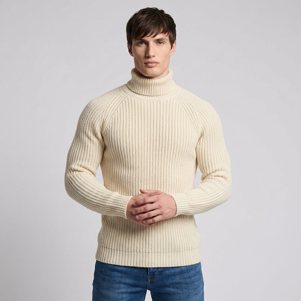 Men’s Turtleneck Knit Winter Sweater