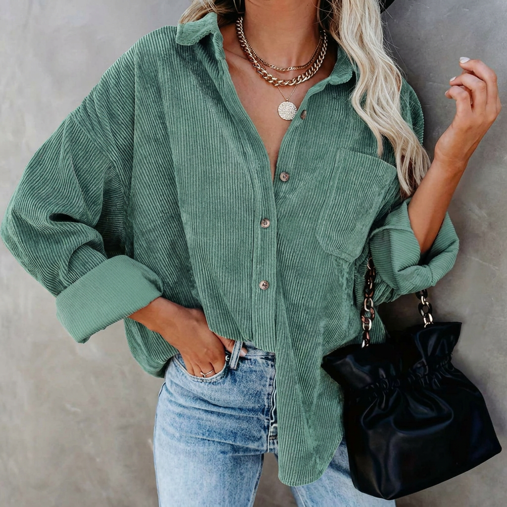 Soft Corduroy Women’s Shirt – Vintage Style