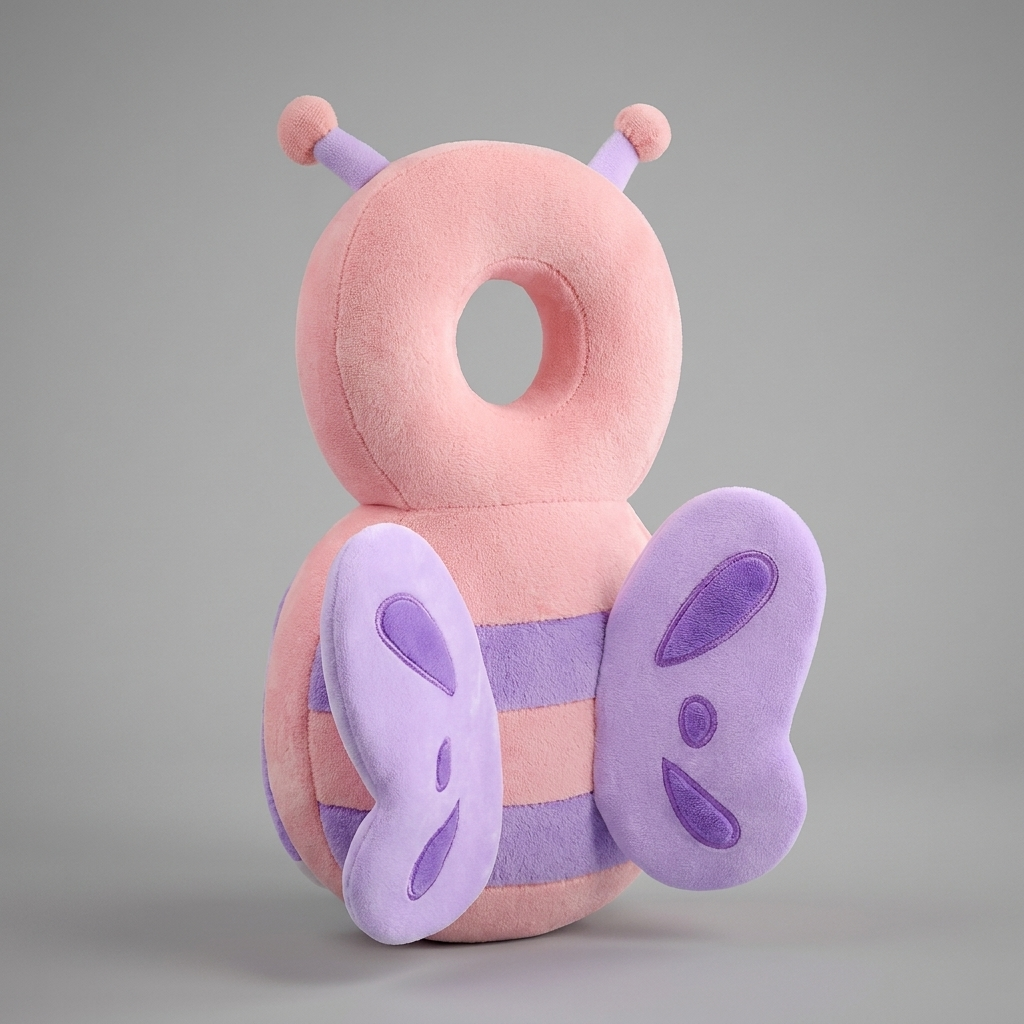 Baby Head Support Cushion with Cute Angel Wing Design for Toddlers