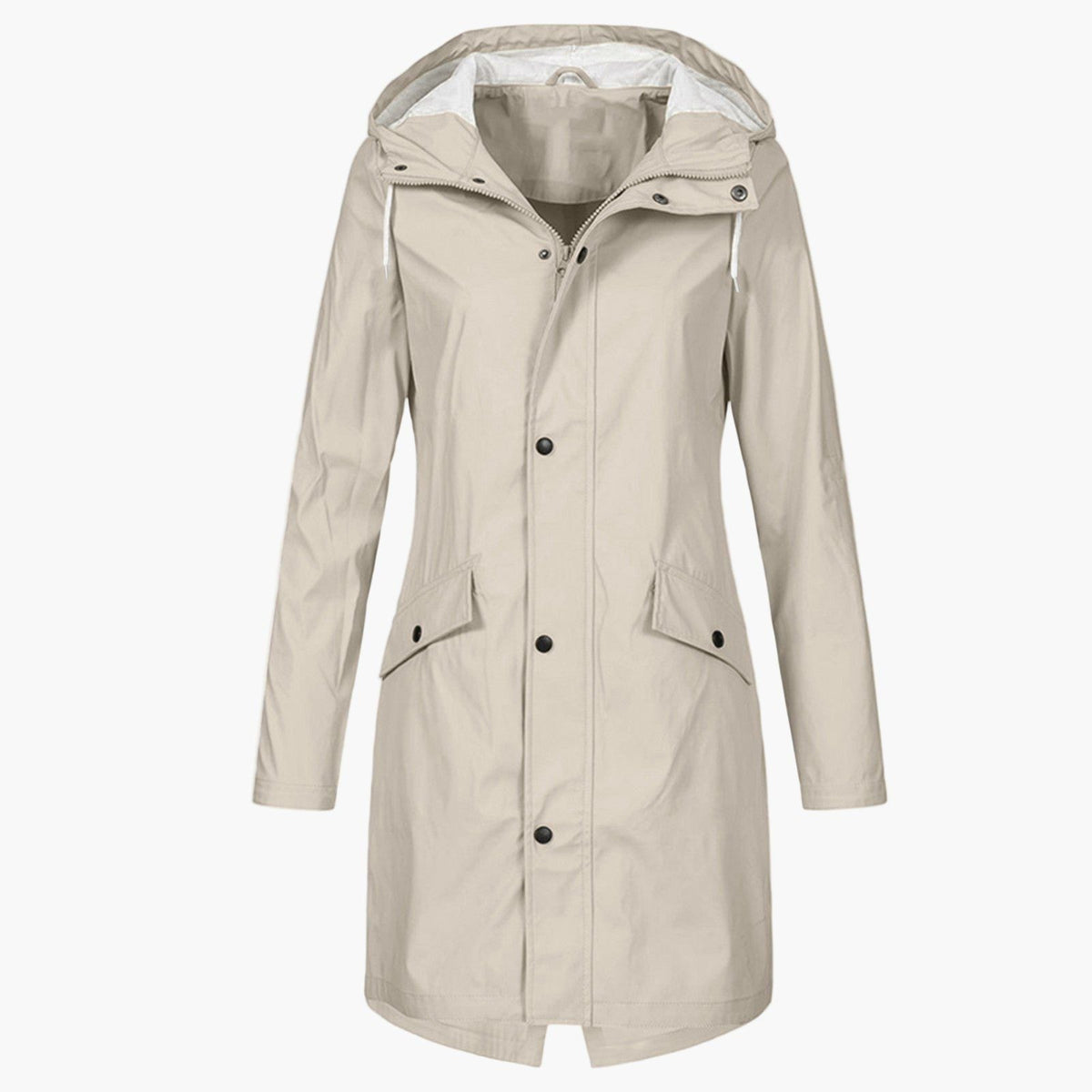 Hooded Longline Raincoat for Women