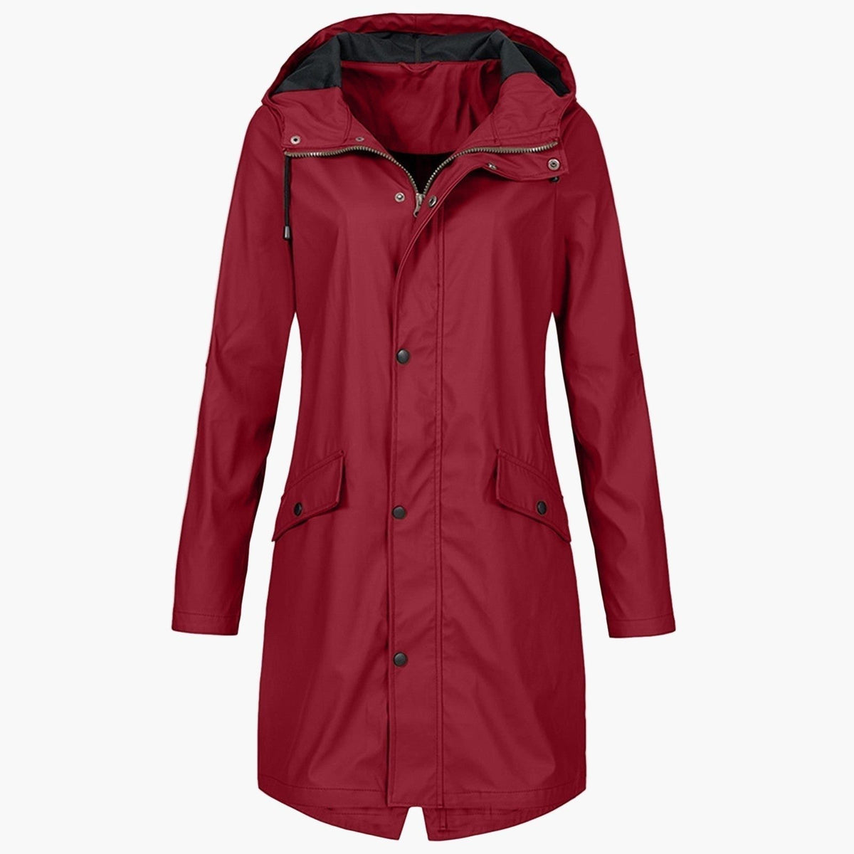 Hooded Longline Raincoat for Women